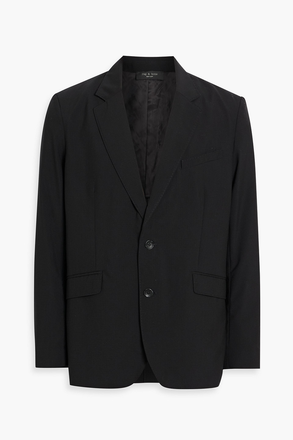 Rag & Bone Butler Wool-blend Ripstop Blazer In Black