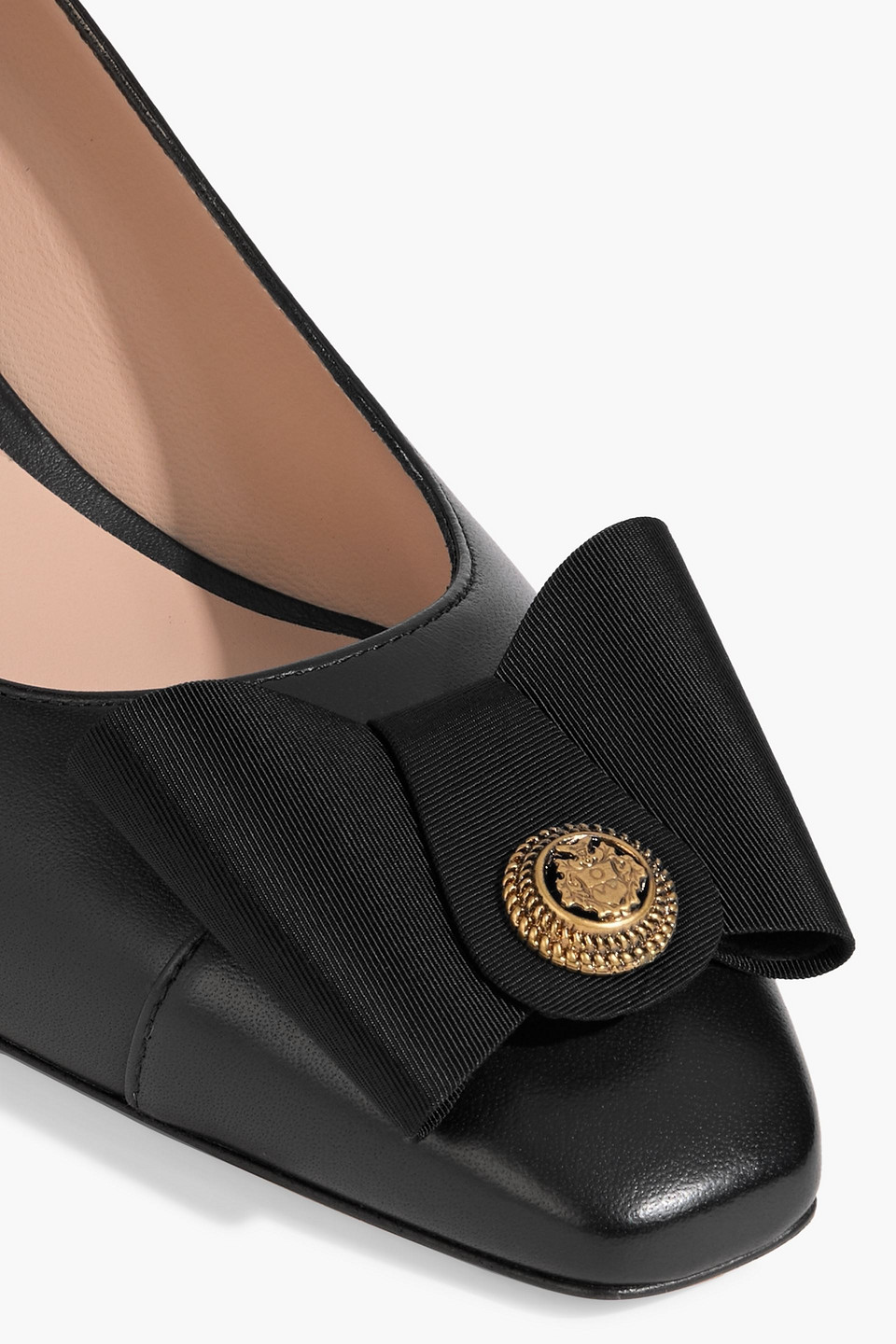 Bally Bemily 55 Bow-detailed Leather Pumps In Animal Print