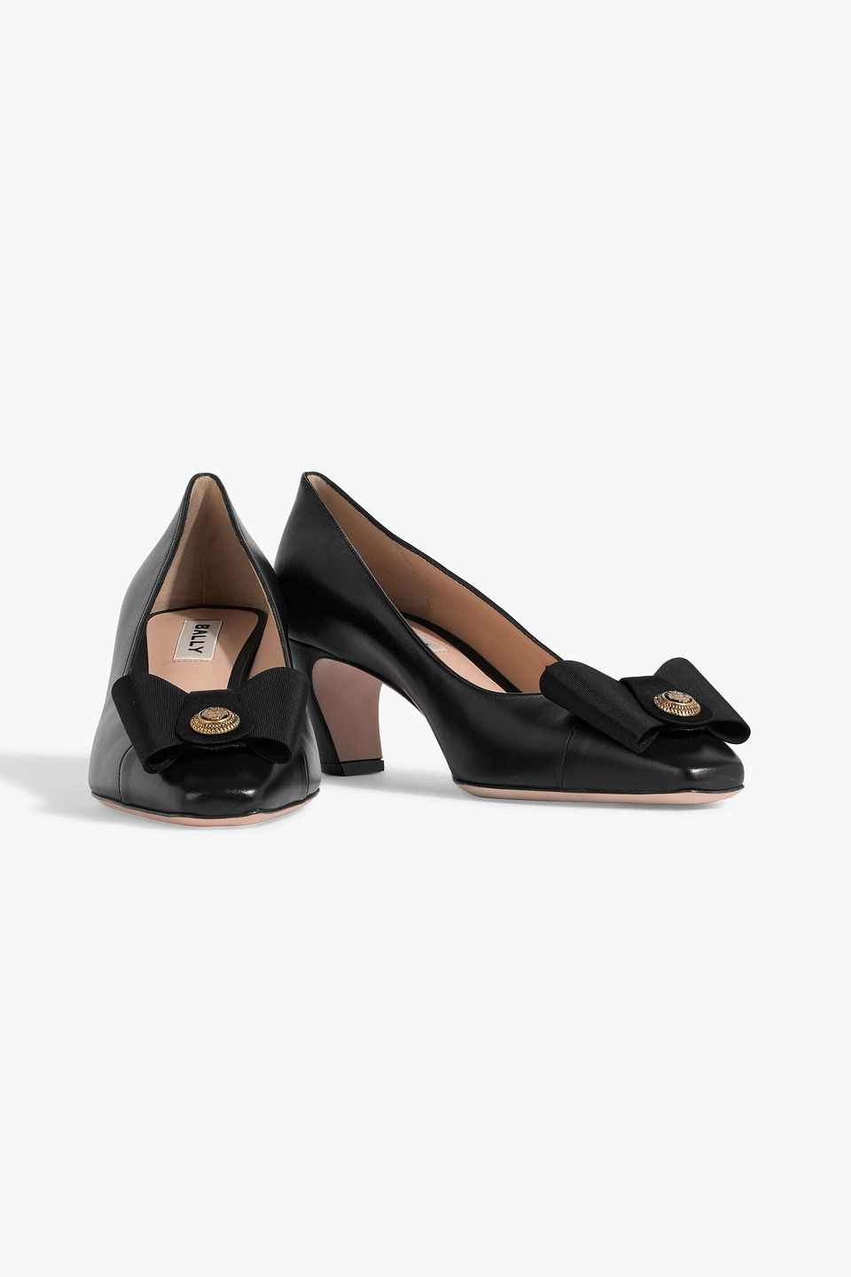 Bally Bemily 55 Bow-detailed Leather Pumps In Animal Print