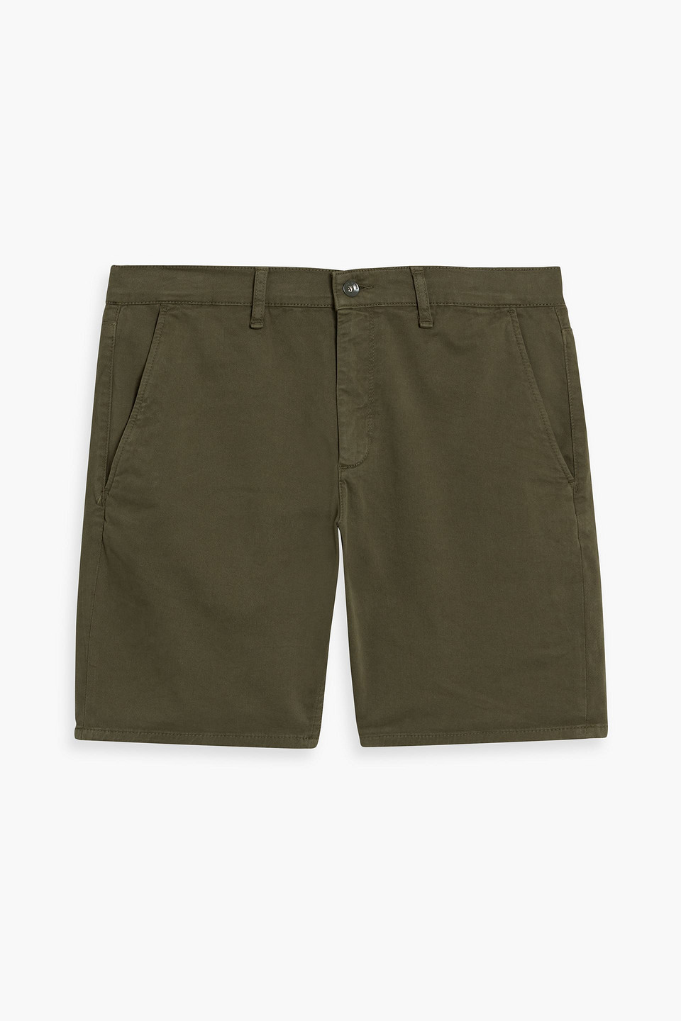 Rag & Bone Standard Cotton-blend Twill Chino Shorts In Green