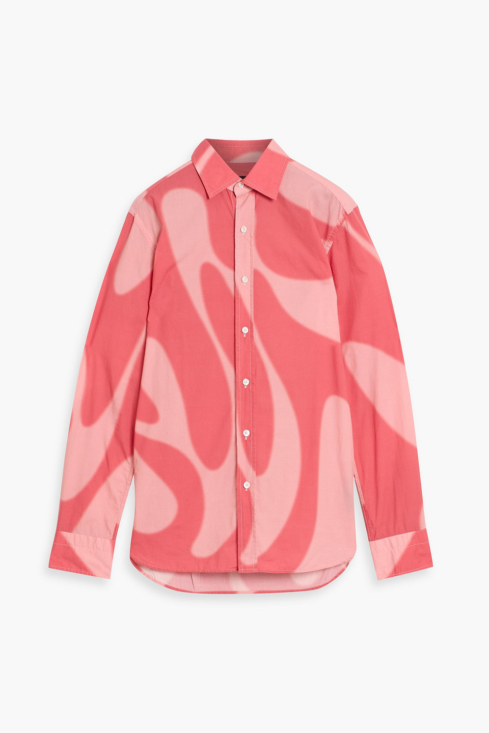 tom ford - printed cotton and lyocell-blend shirt - pink - eu 39
