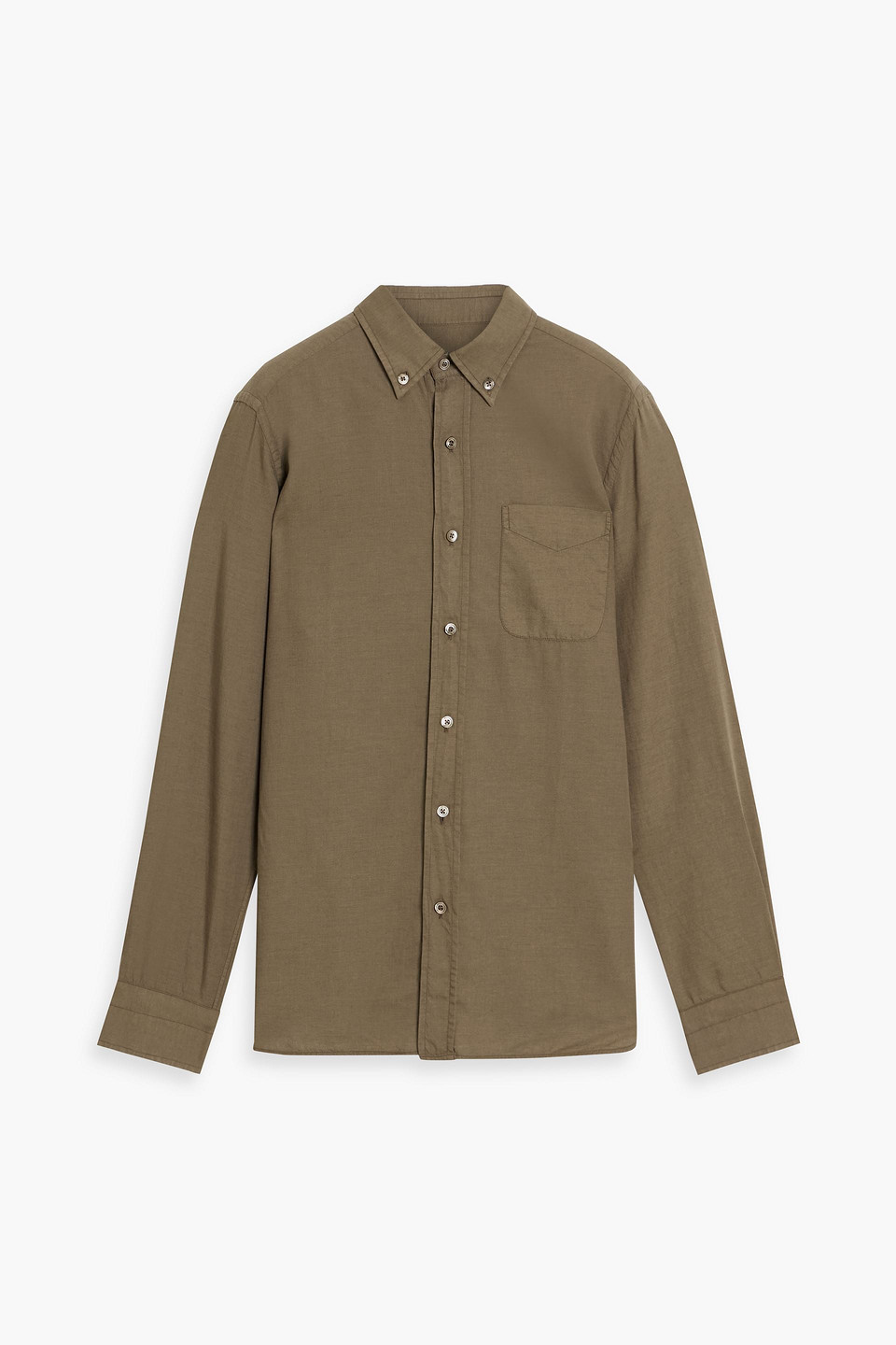 tom ford - lyocell-blend shirt - green - eu 40