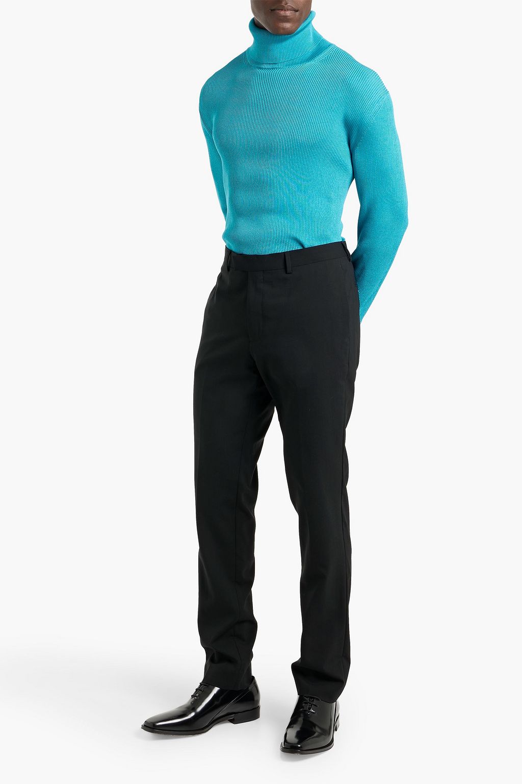 TOM FORD Ribbed silk turtleneck sweater | THE OUTNET