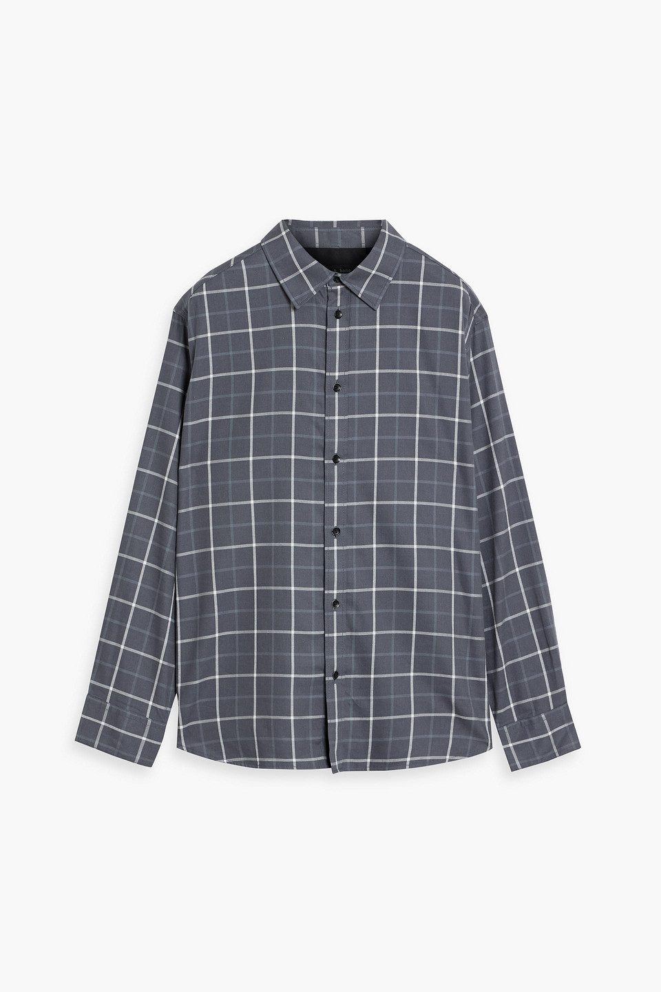 rag & bone - matthew checked cotton-blend flannel shirt - blue - m