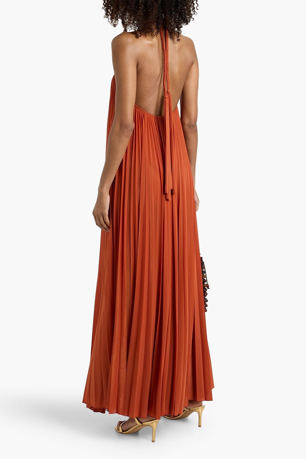 RONNY KOBO Crystal stretch-jersey halterneck maxi dress | THE OUTNET
