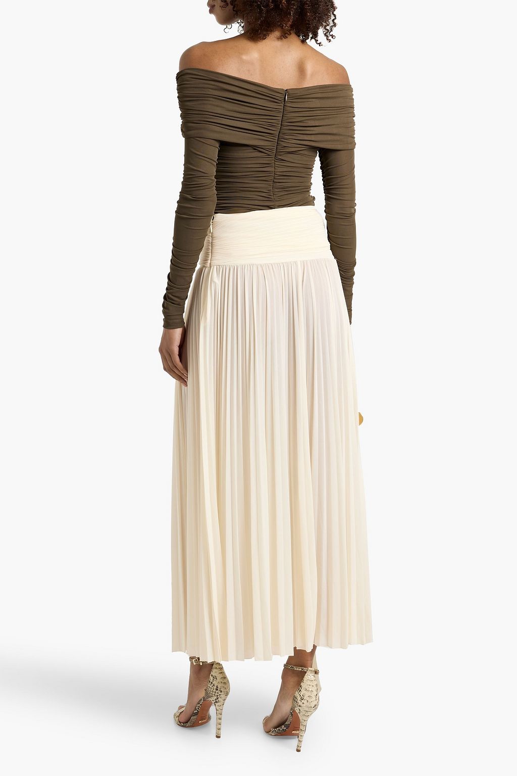 RONNY KOBO Ines pleated stretch-jersey maxi skirt | THE OUTNET