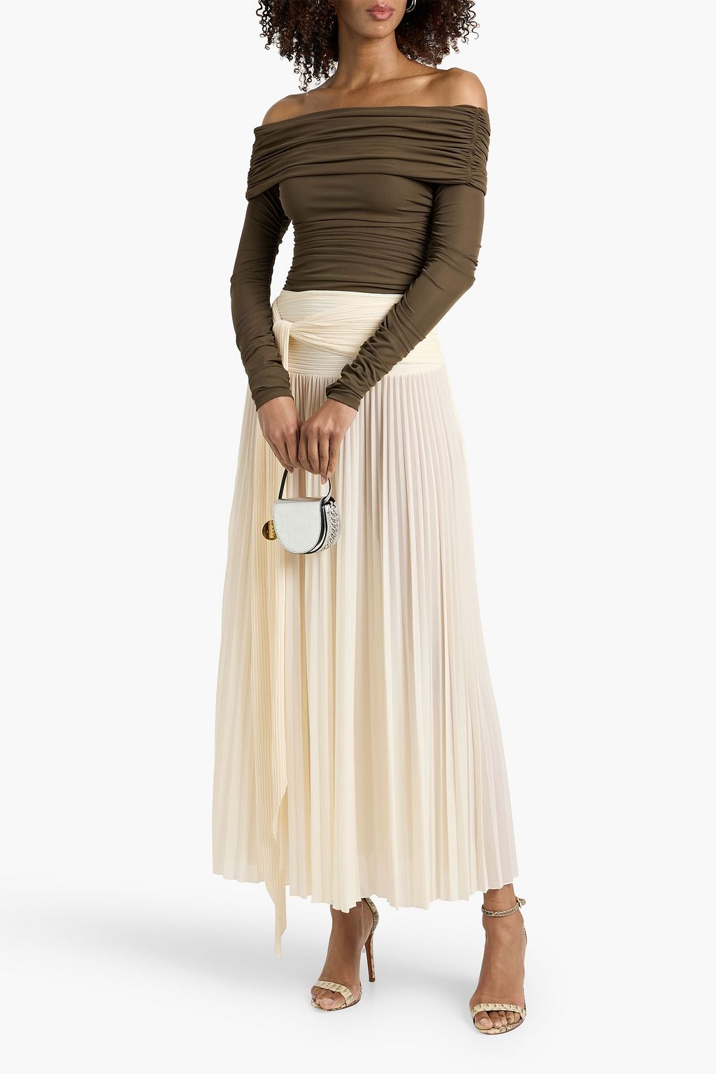 RONNY KOBO Ines pleated stretch-jersey maxi skirt | THE OUTNET