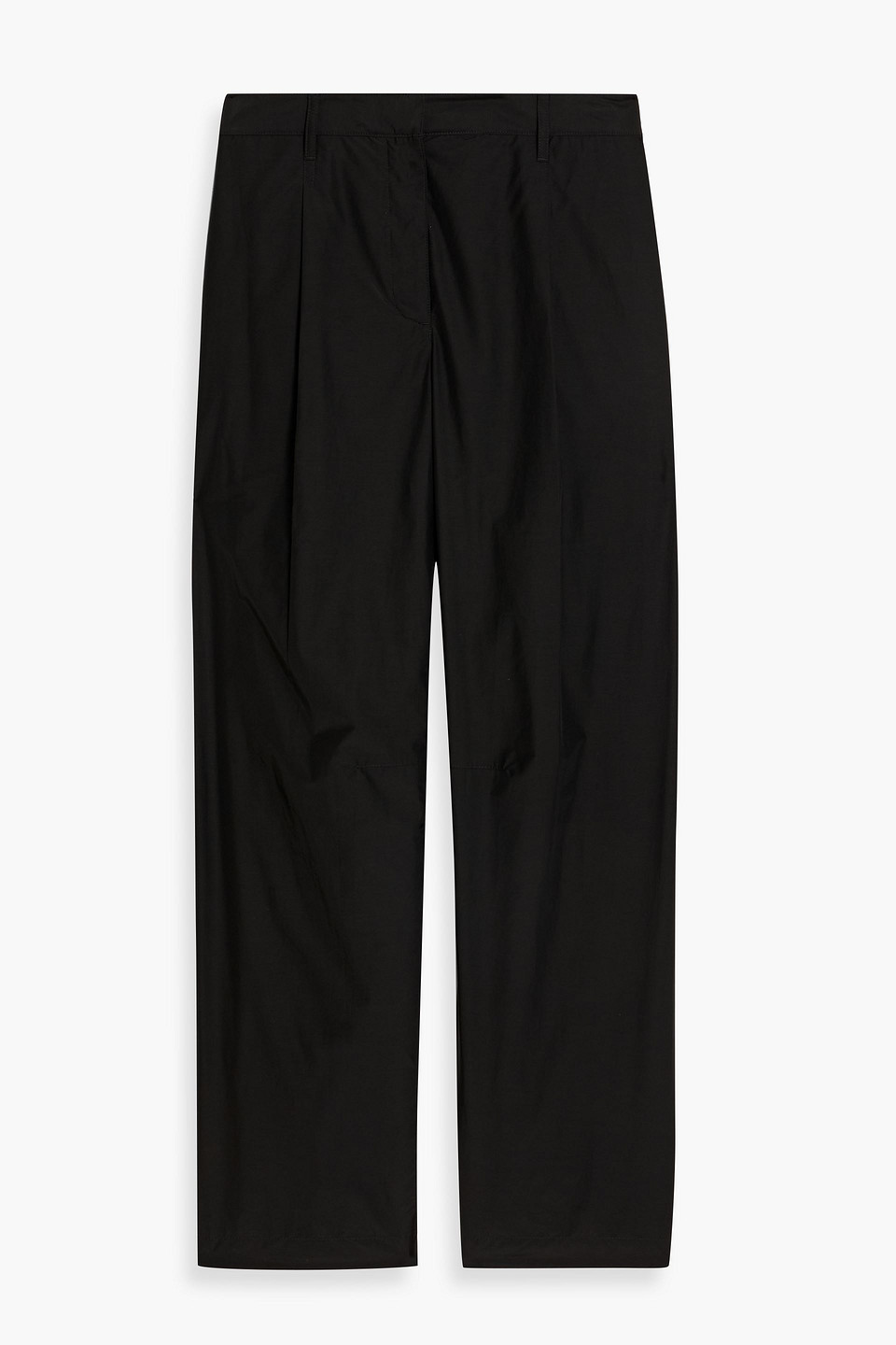 theory - cropped cotton-blend straight-leg pants - black - us 00