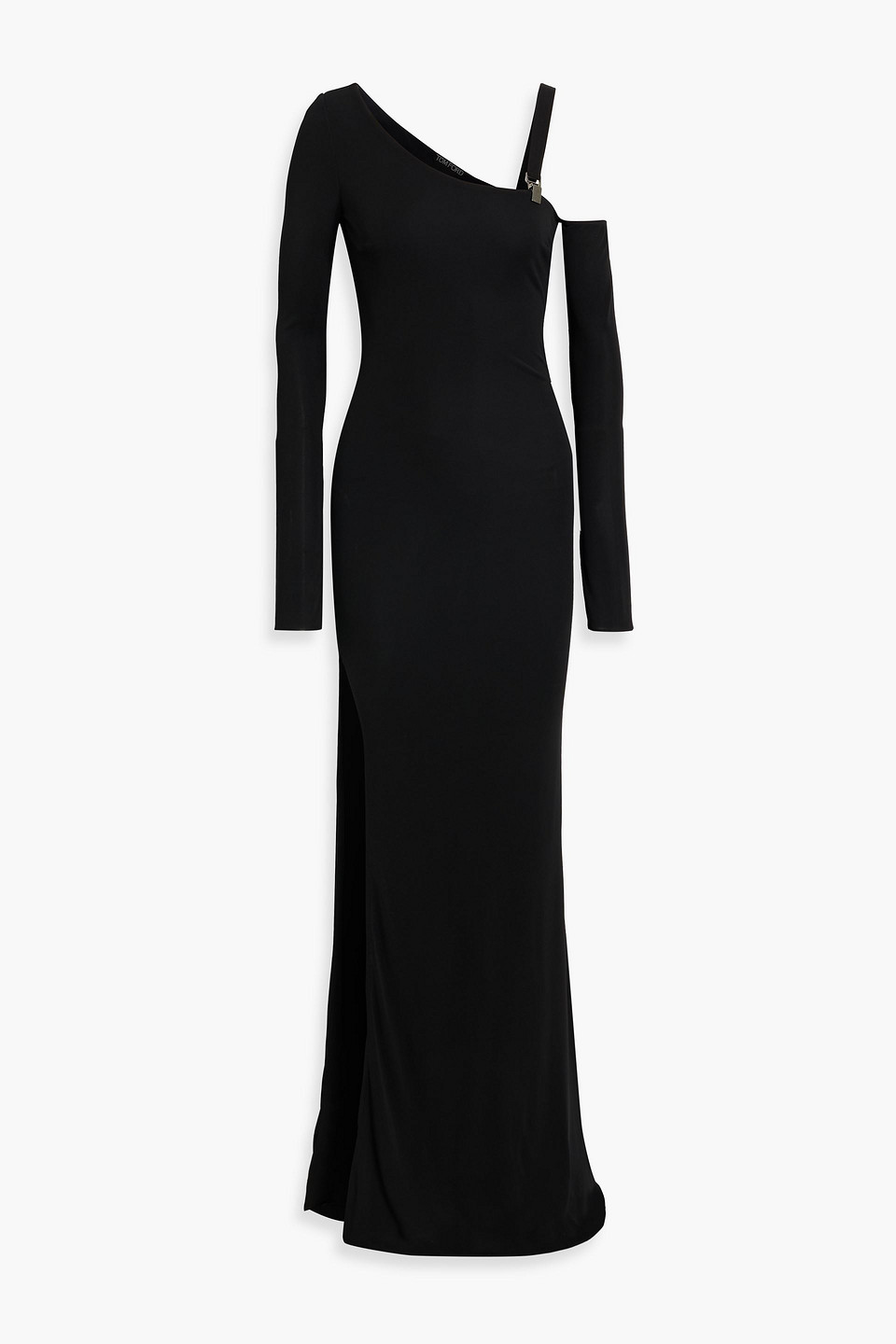 tom ford - one-shoulder jersey maxi dress - black - it 34