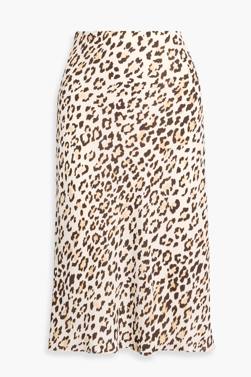 Theory Leopard-print Satin-crepe Midi Skirt In Multi