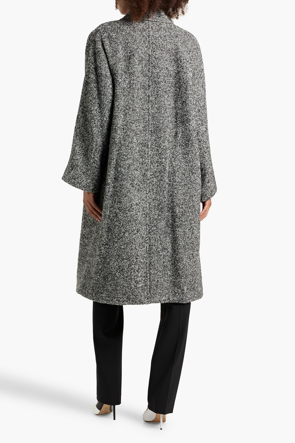  Vince. - Double-breasted Tweed Coat - Gray - L 