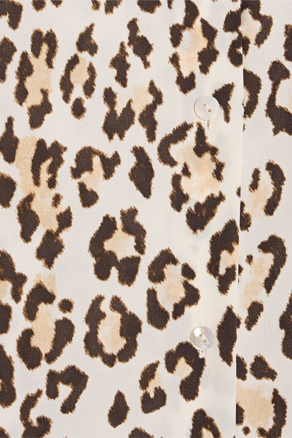 Theory Leopard-print Satin-crepe Shirt In Multi