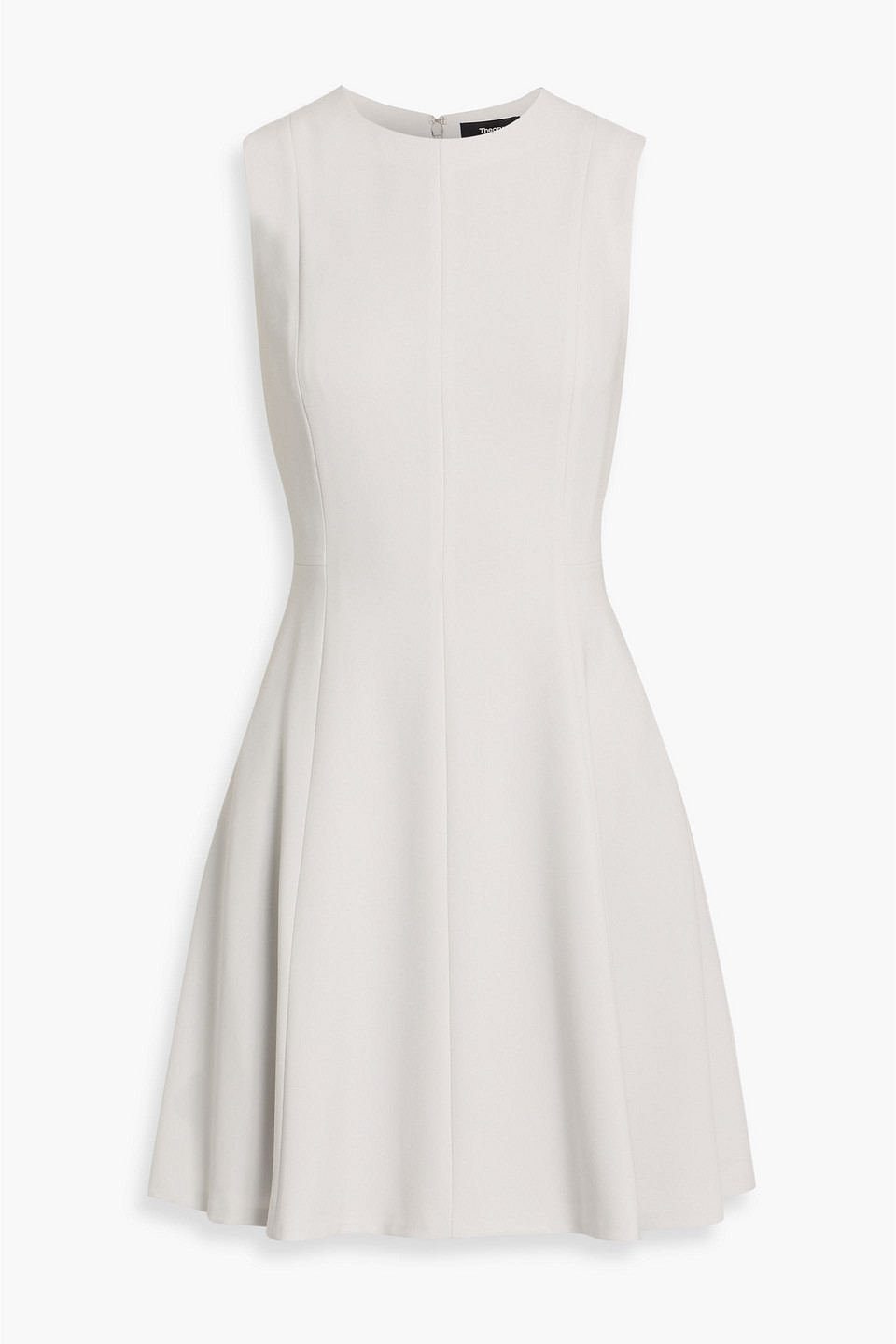 theory - crepe mini dress - gray - us 8