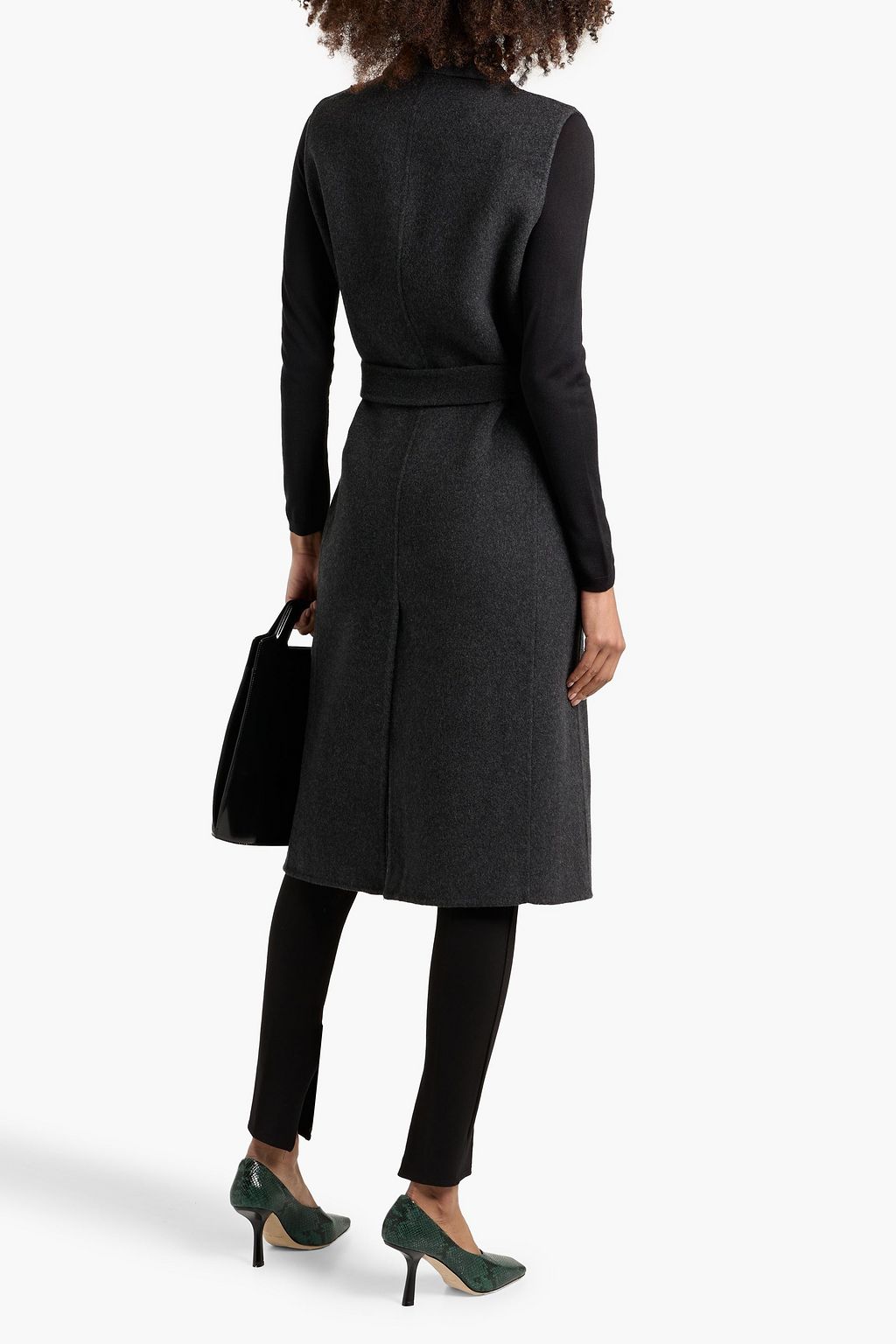 THEORY Belted wool-felt vest | THE OUTNET
