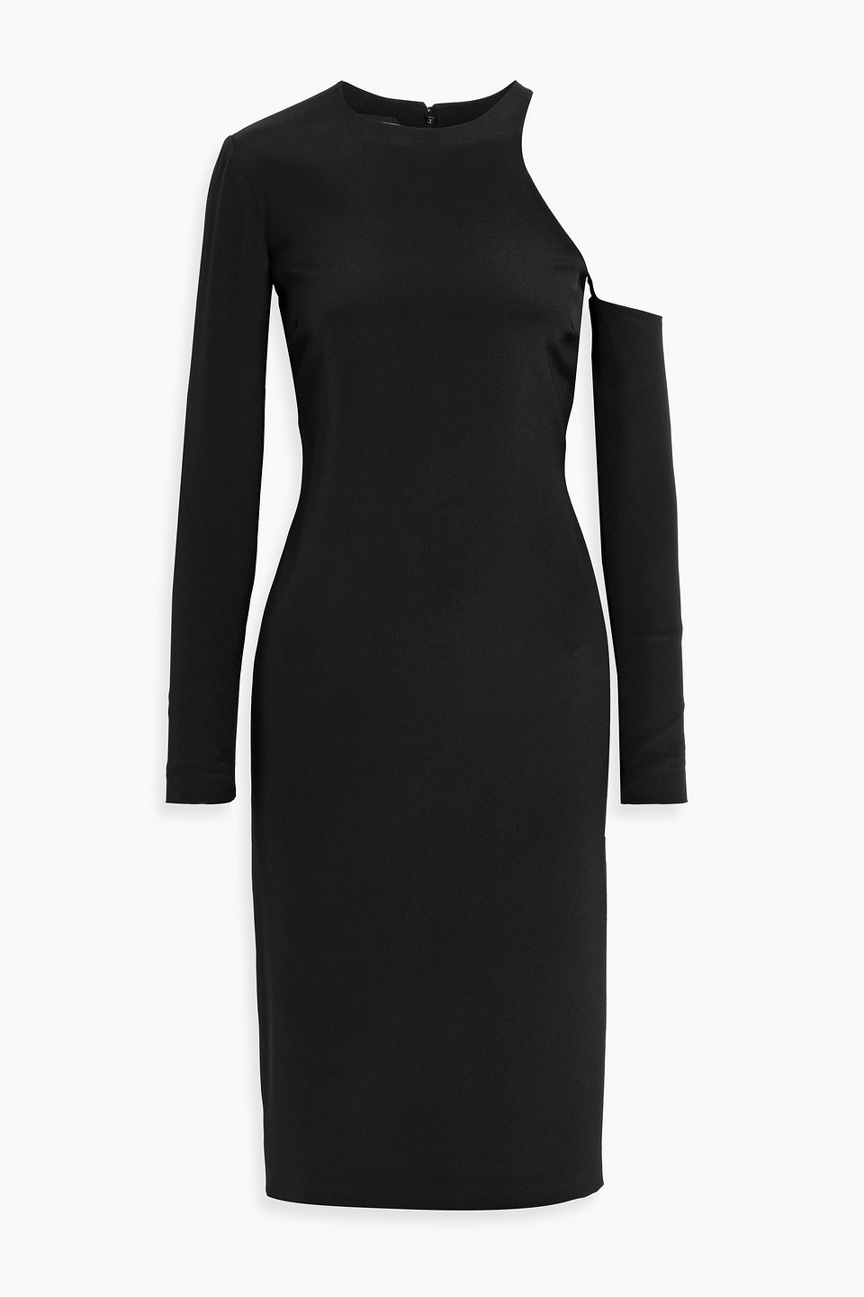 tom ford - one-shoulder silk cutout dress - black - it 34