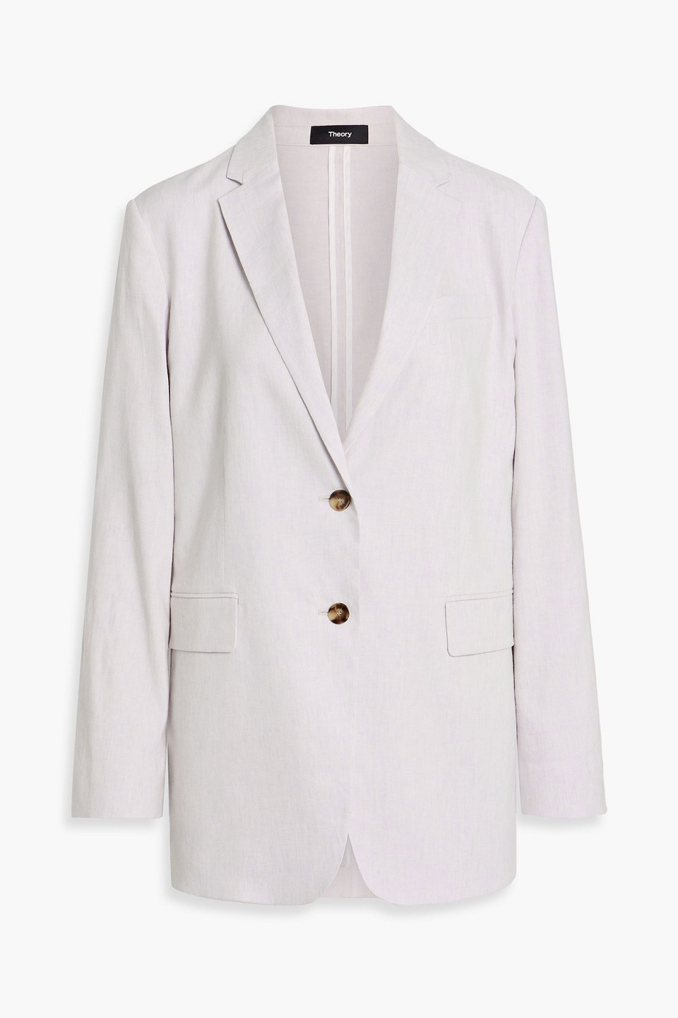 Theory Linen-blend Blazer In White