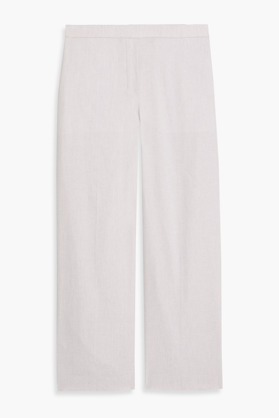 theory - cropped linen-blend wide-leg pants - purple - us 0