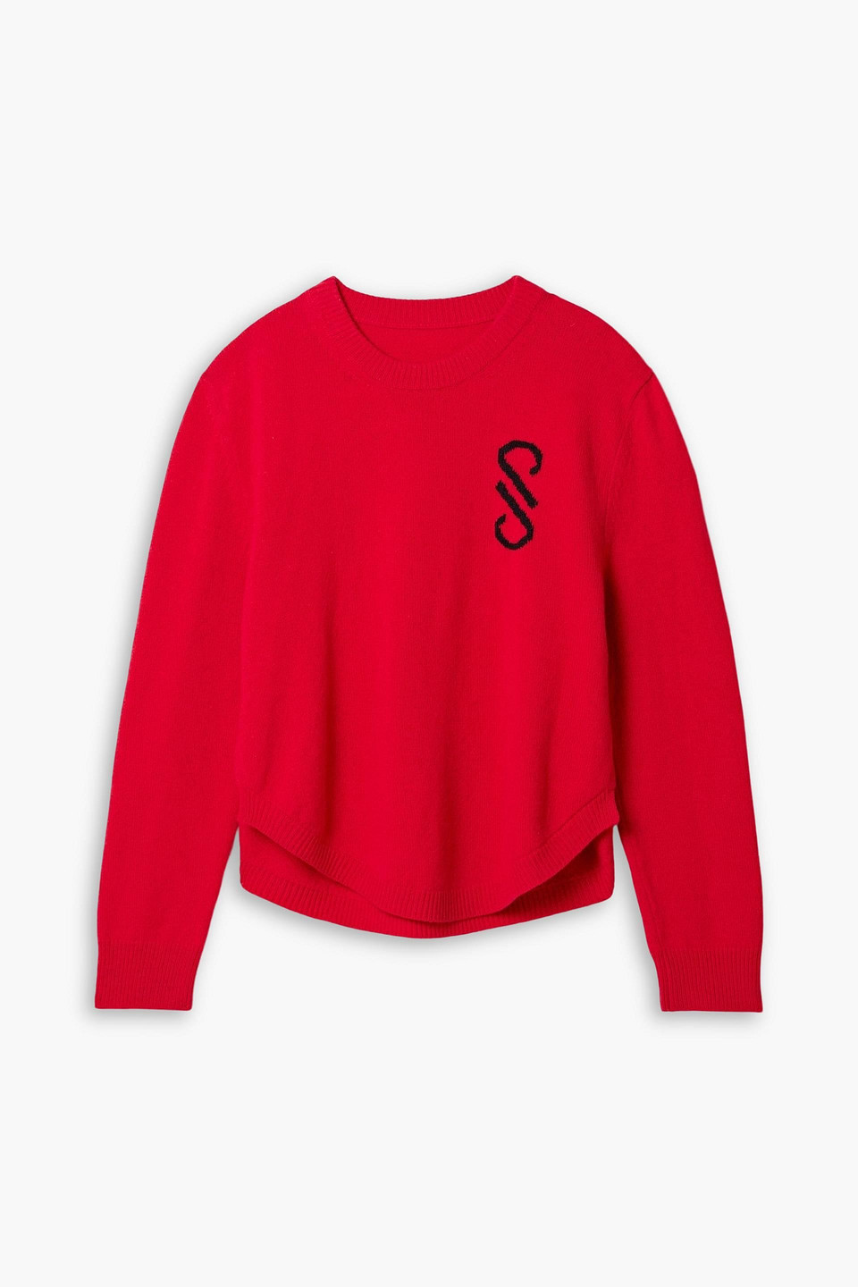 proenza schouler - intarsia wool sweater - red - m