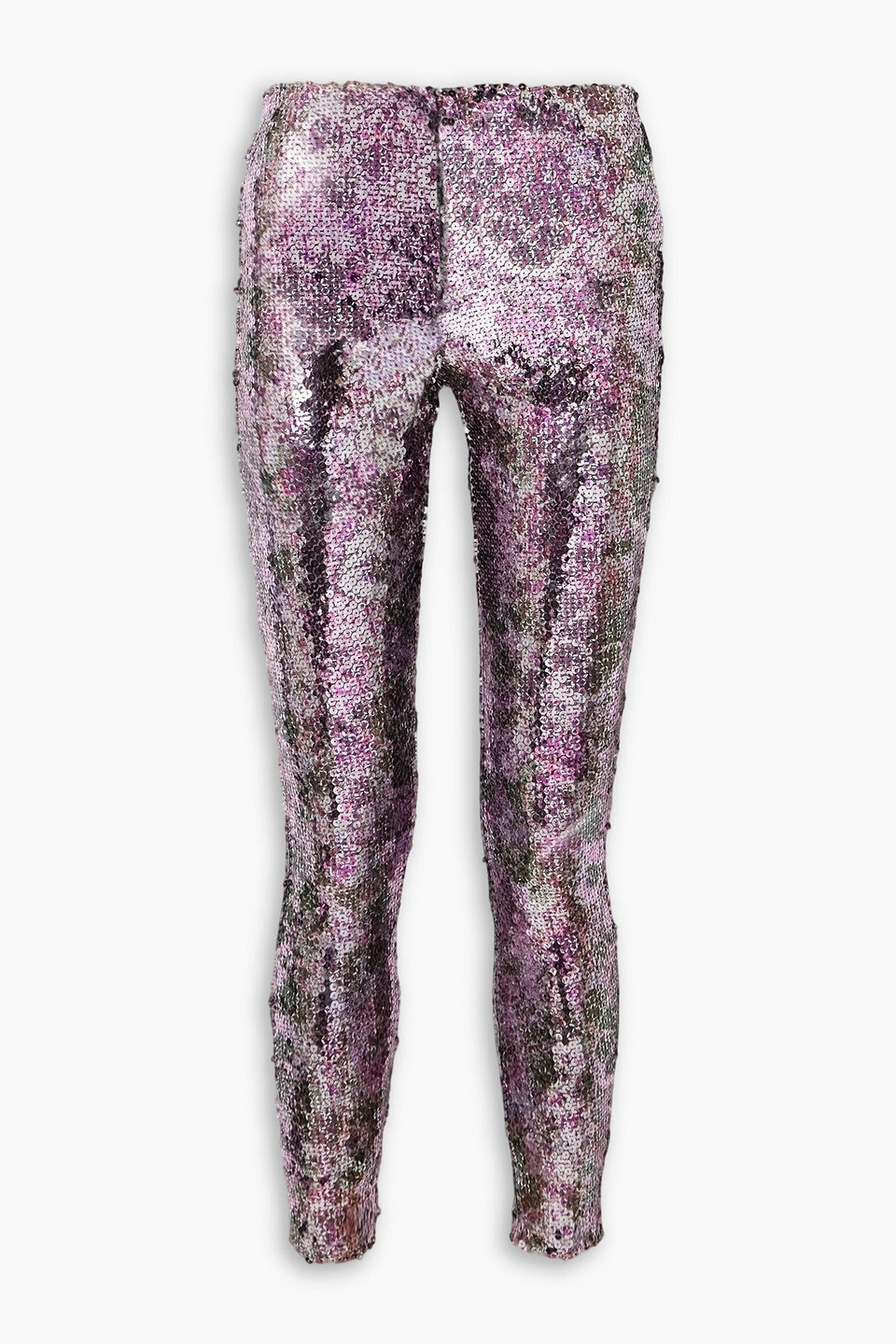 isabel marant - bella sequined jersey leggings - purple - fr 34