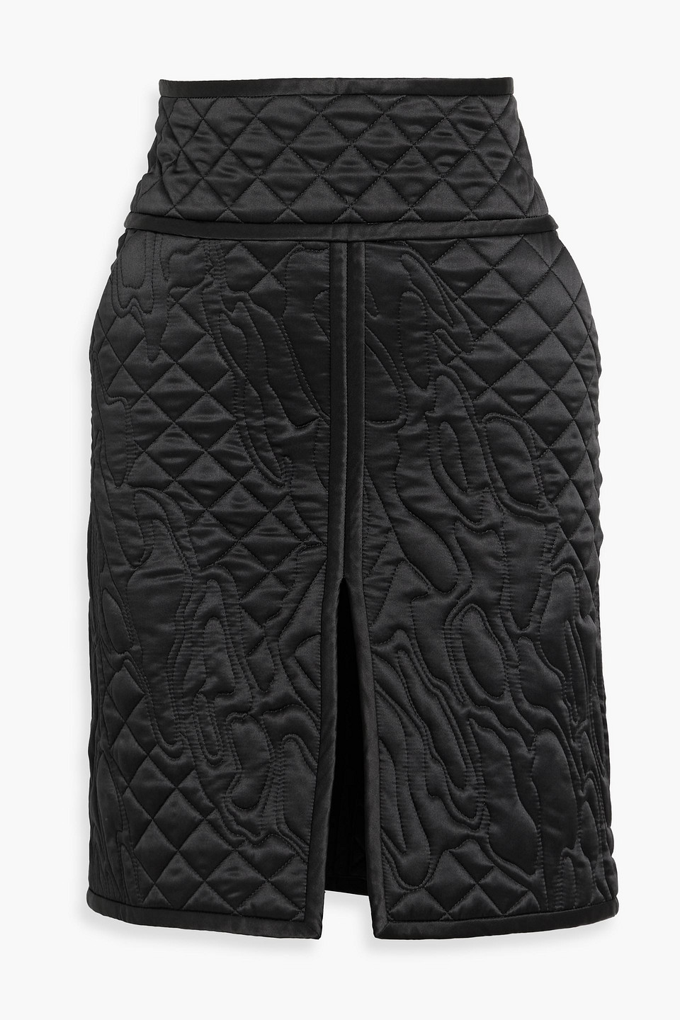tom ford - quilted silk-satin skirt - black - it 34