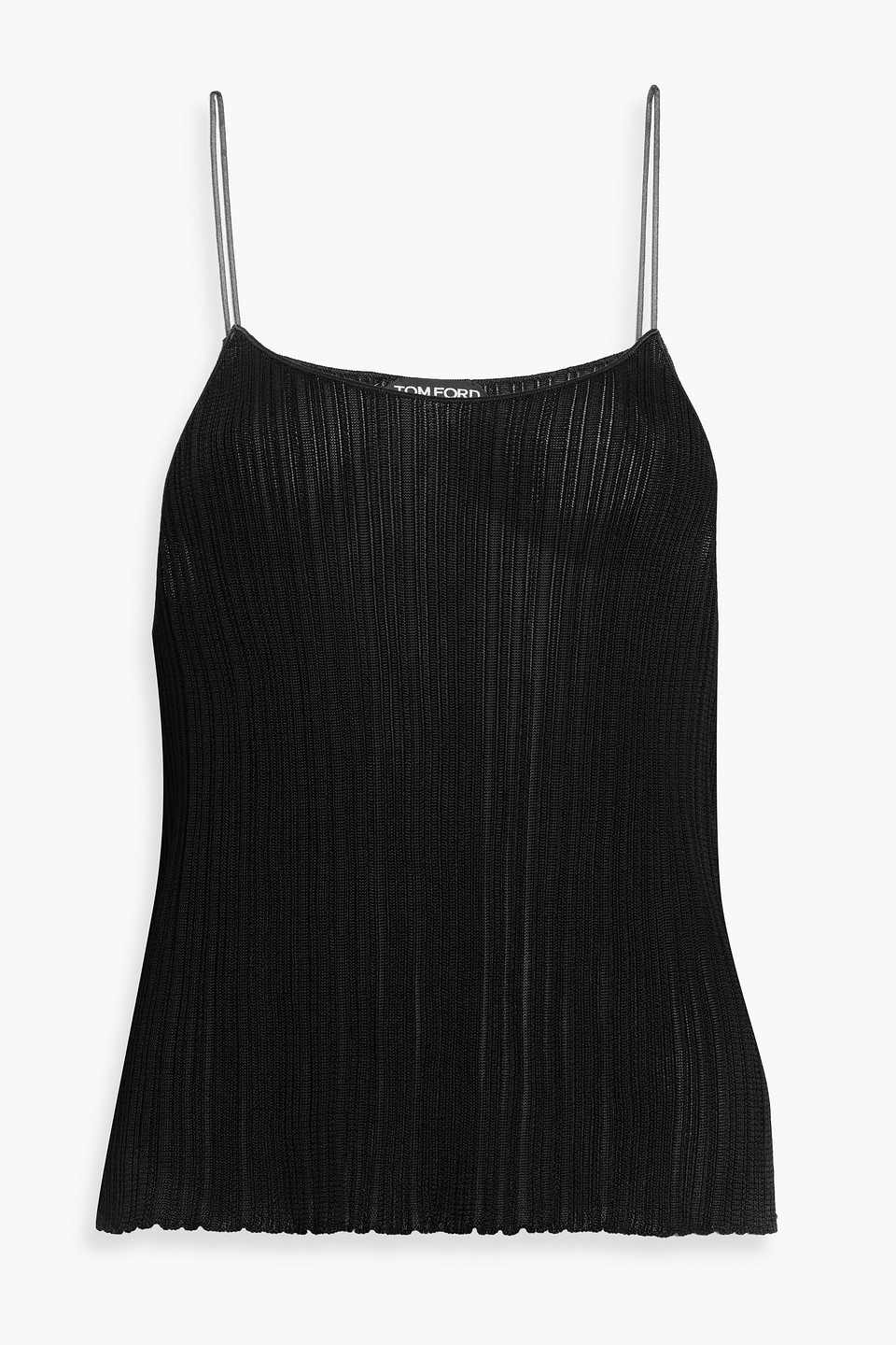 tom ford - stretch-knit camisole - black - xxs