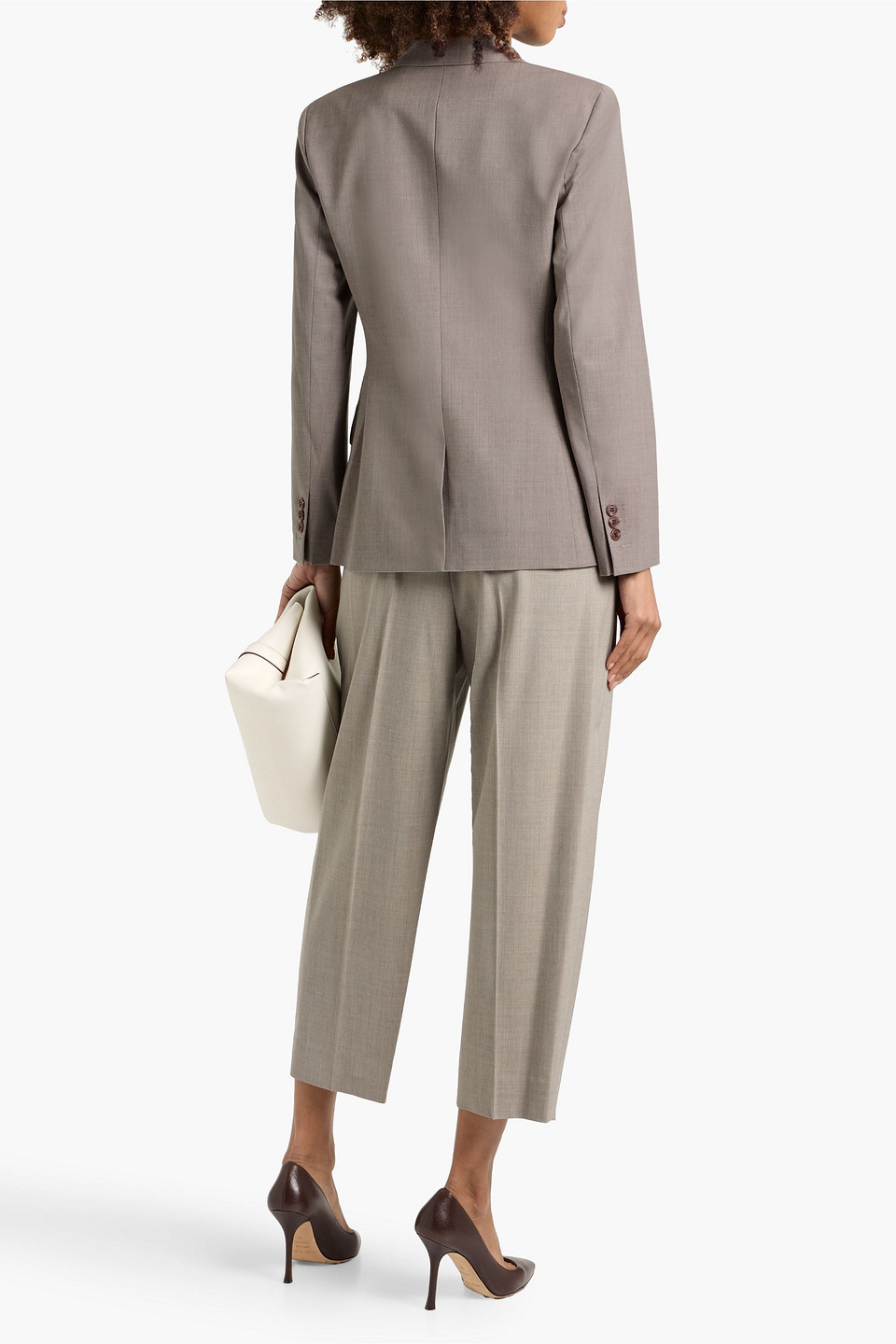 Theory Wool-blend Blazer In Brown