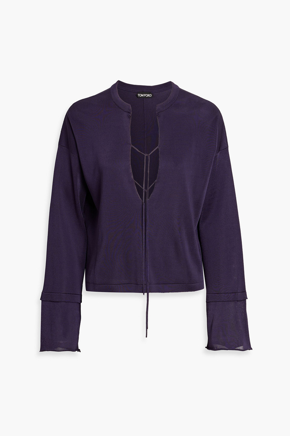 tom ford - knitted top - purple - xxs