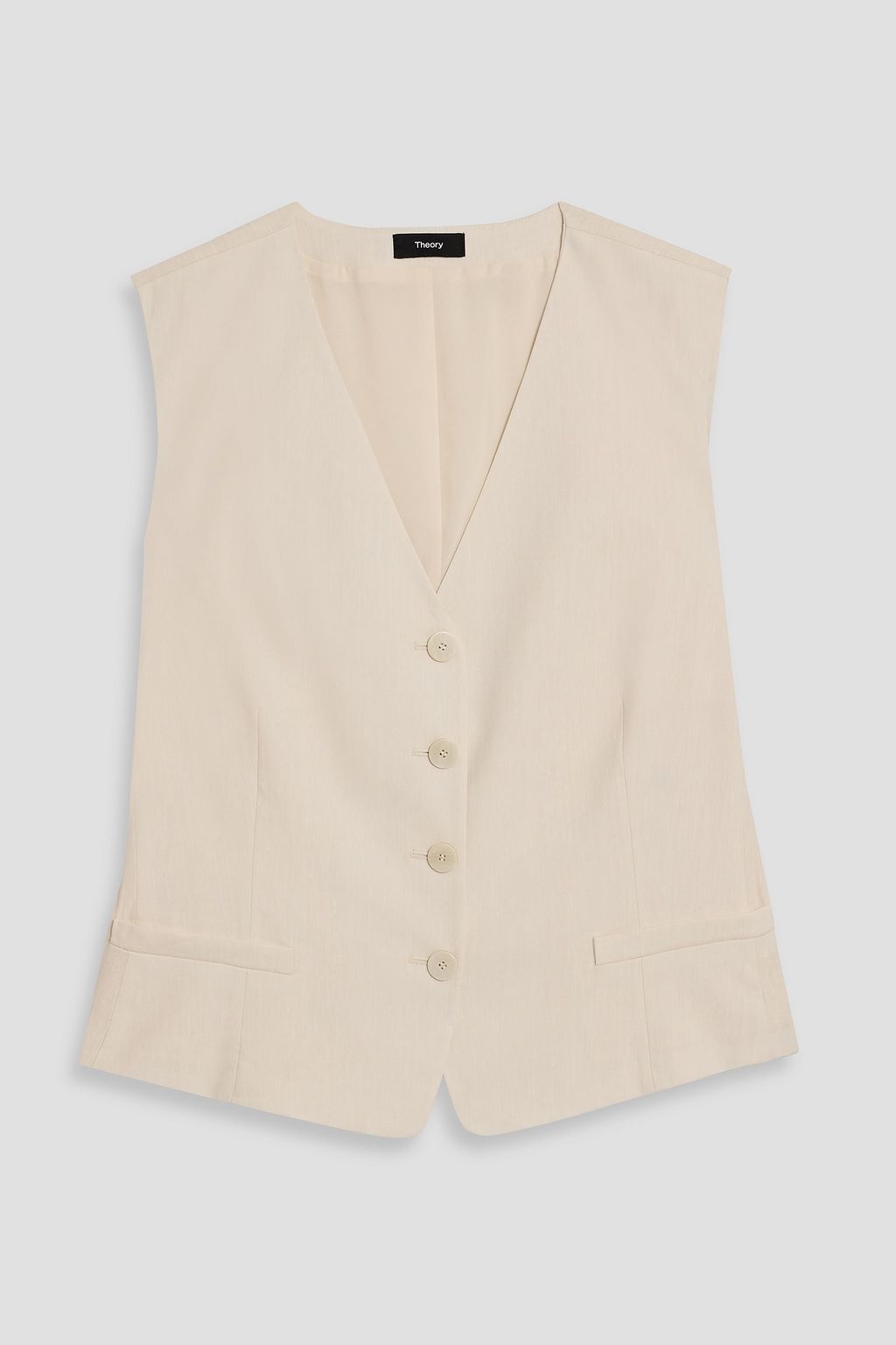 Theory セオリー CLAIRENE VEST THEORY Linen-blend vest | THE OUTNET