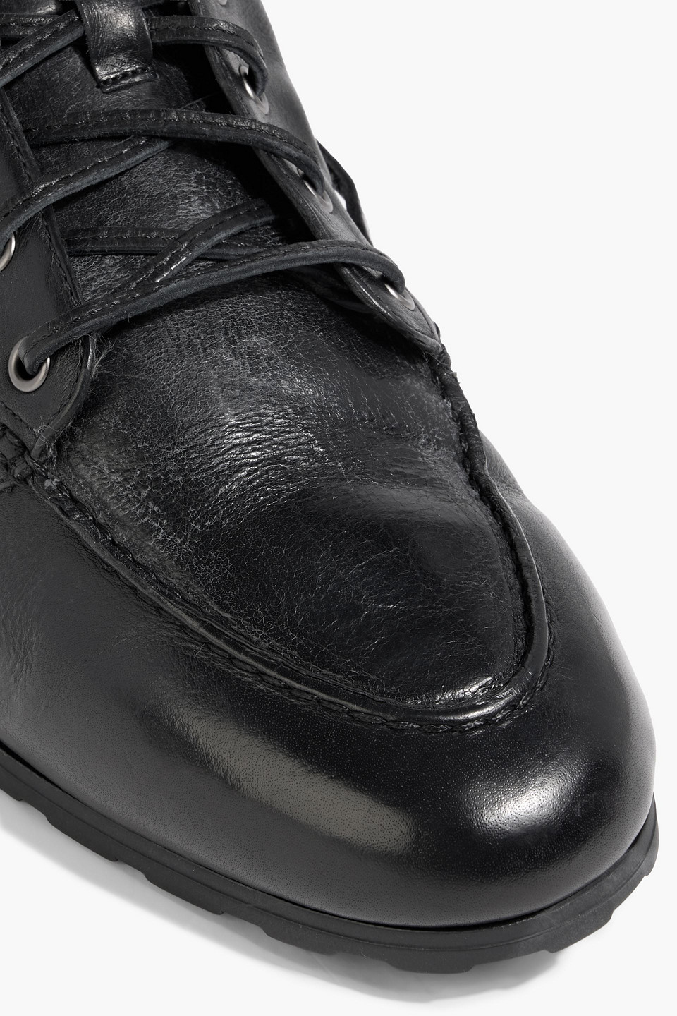 Bally Paphos Leather Combat Boots In Multi