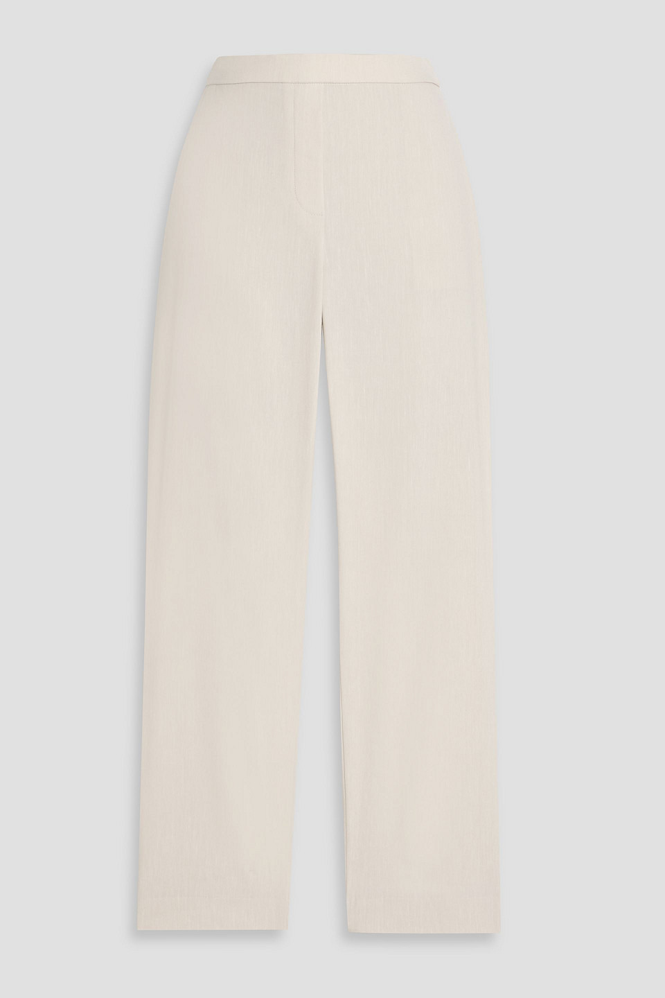 Theory Cropped Linen-blend Slim-leg Pants In Multi