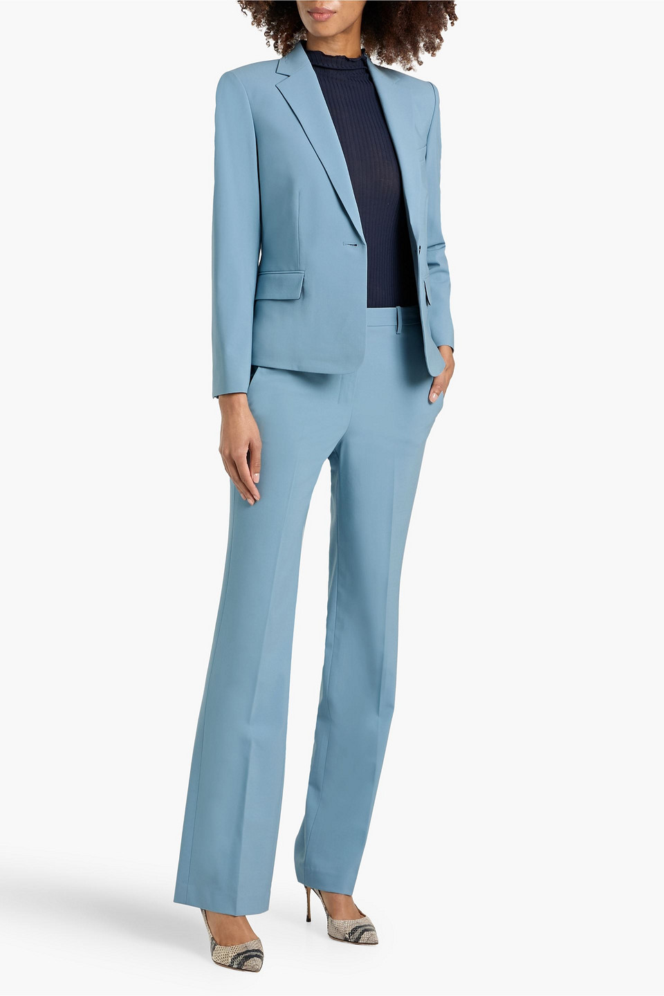 Theory Wool-blend Blazer In Blue