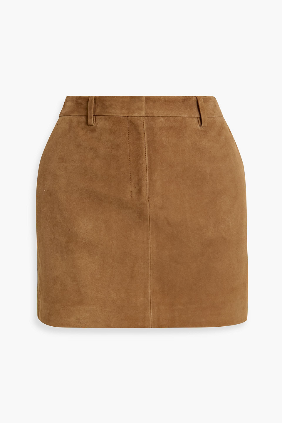 theory - suede mini skirt - brown - us 0