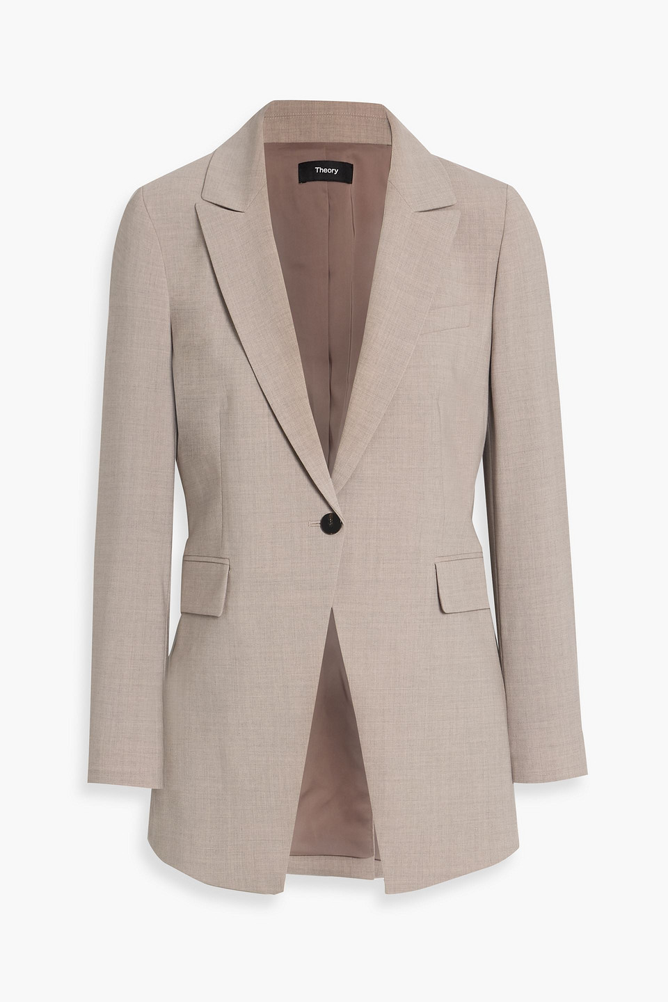 theory - wool-blend blazer - neutral - us 16