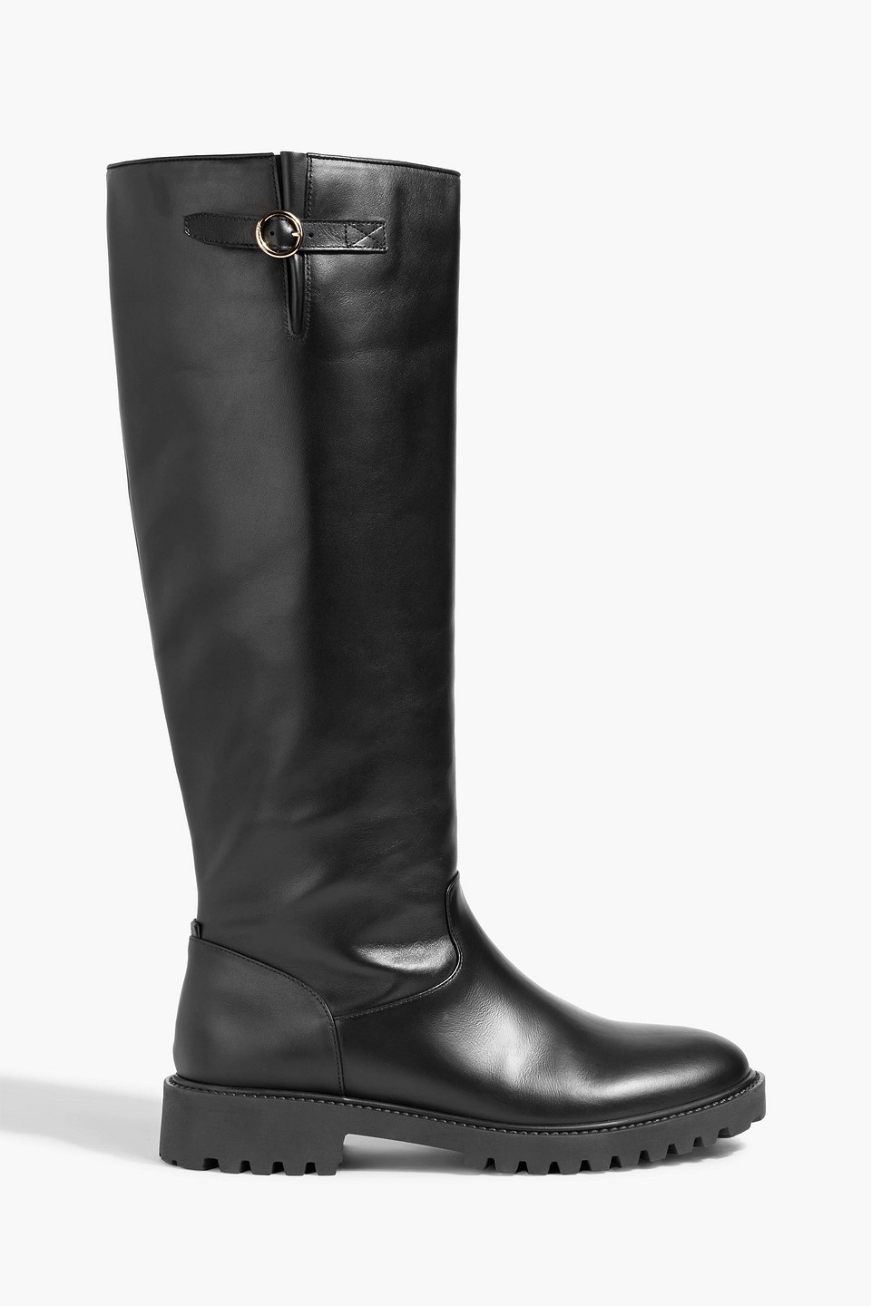bally - dakota leather knee boots - black - eu 40