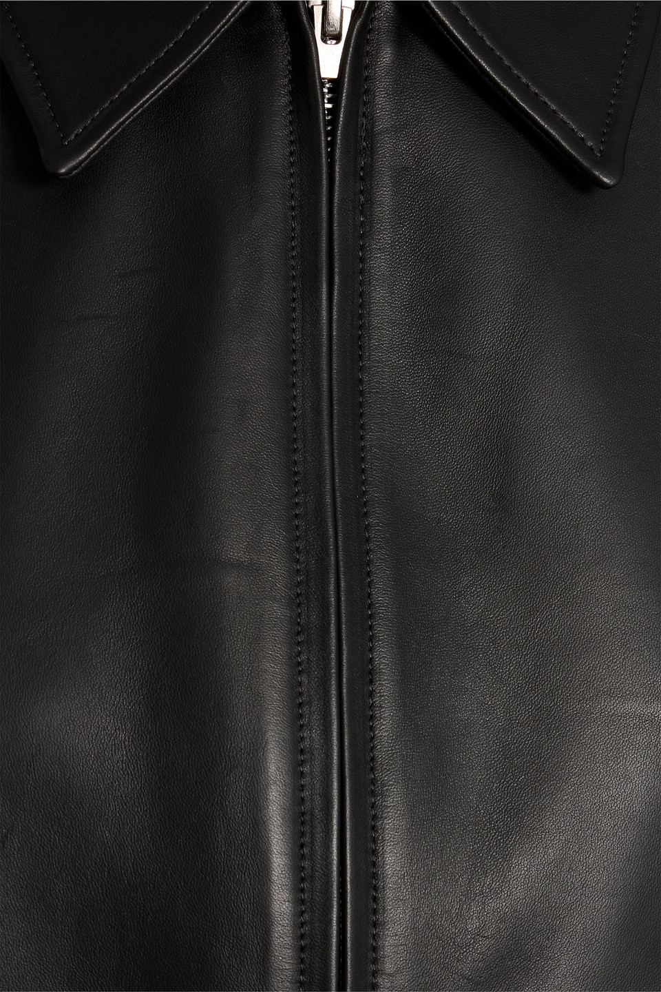 Vince Leather Jacket In Black