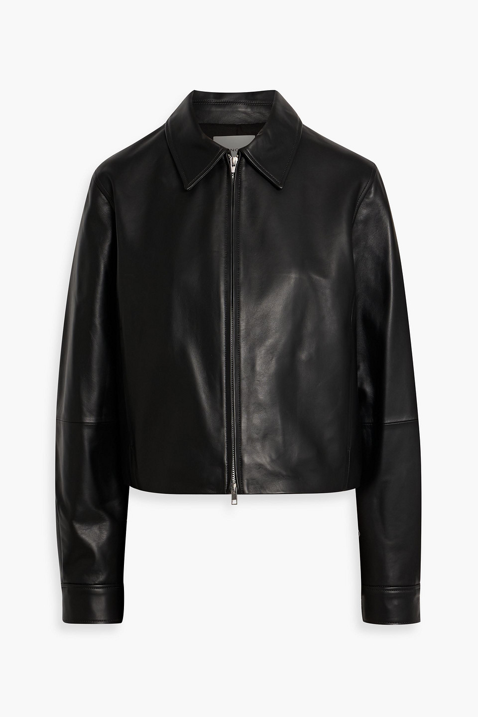 Vince Leather Jacket In Black