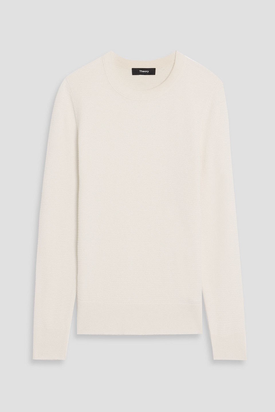 Theory Kaylenna Waffle-knit Cashmere Sweater In Neutral