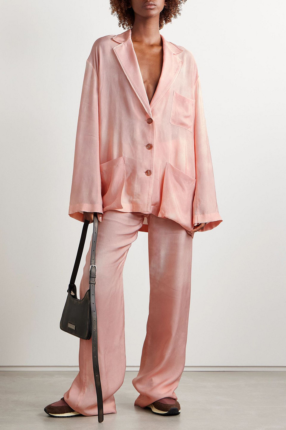 Acne Studios Single-breasted Blazer In Pink