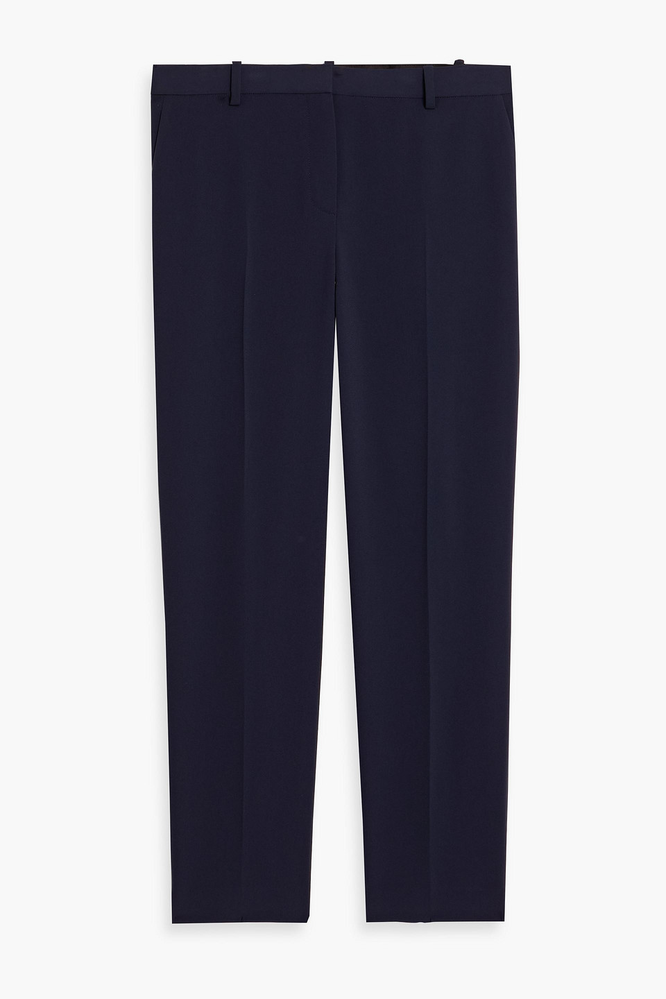 theory - cropped crepe slim-leg pants - blue - us 00