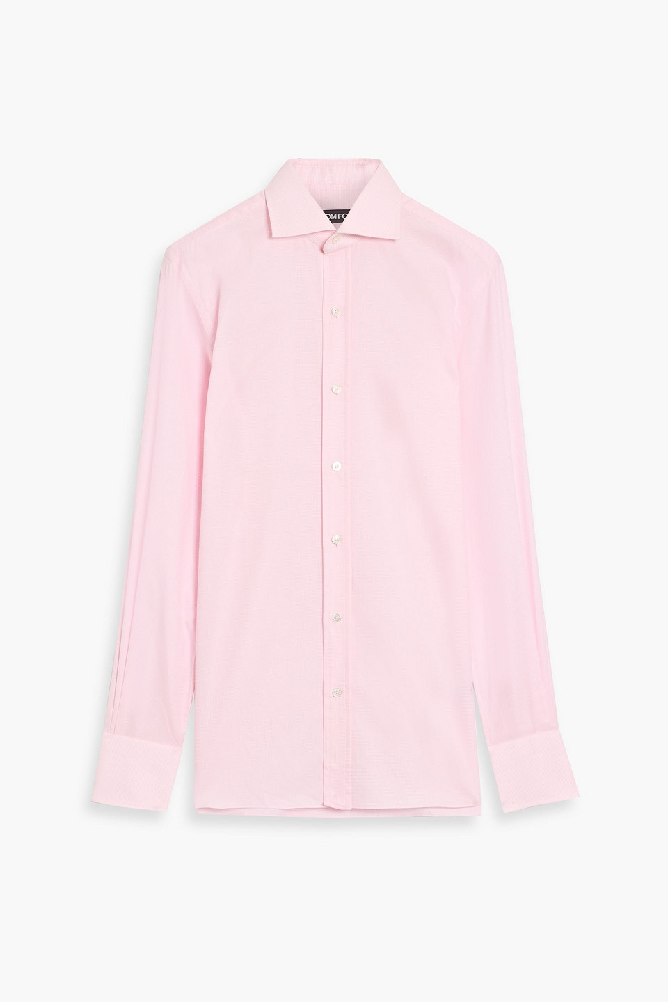 tom ford - gingham cotton-poplin shirt - pink - eu 38