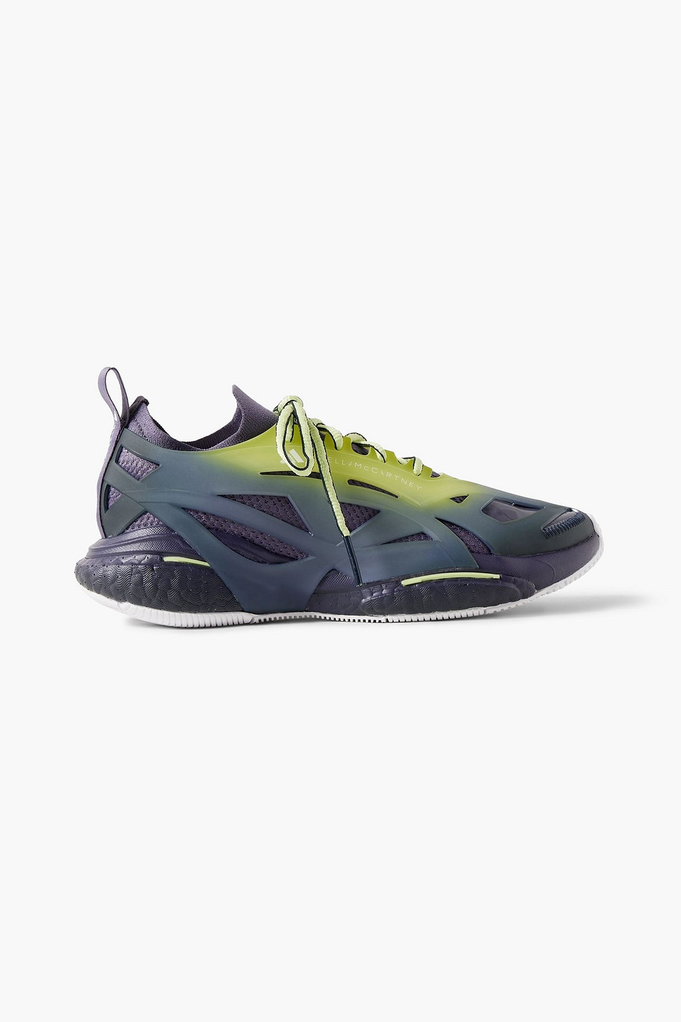 adidas by stella mccartney - solarglide primeknit and rubber sneakers - purple - uk 3.5