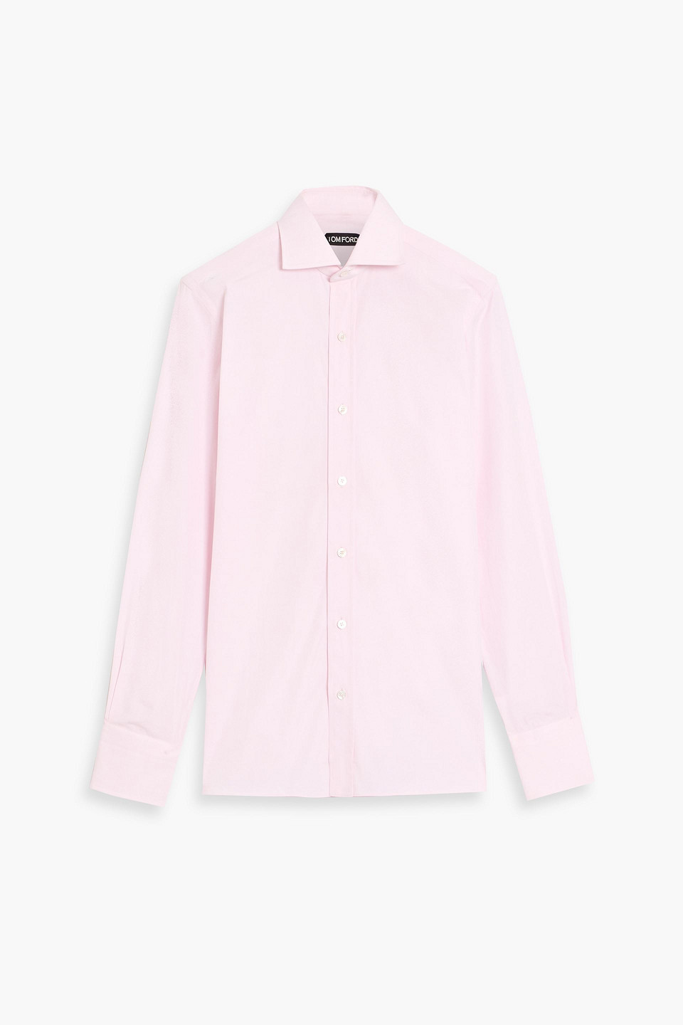 tom ford - cotton-poplin shirt - pink - eu 38