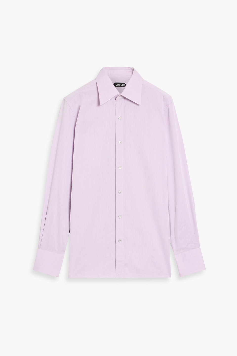 tom ford - cotton-poplin shirt - purple - eu 38
