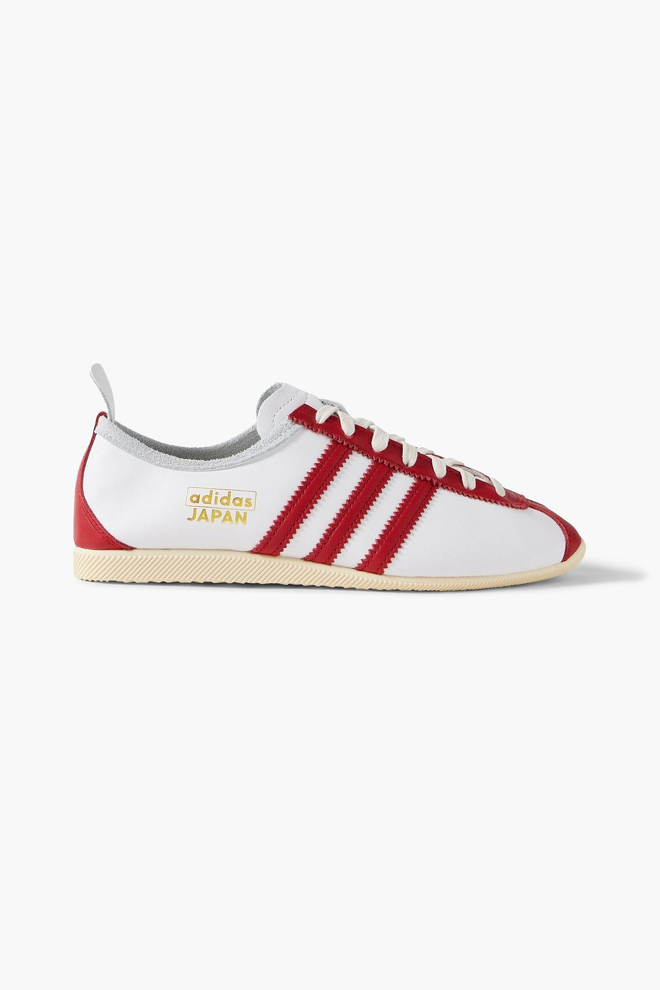 adidas - japan suede-trimmed leather sneakers - red - uk 4