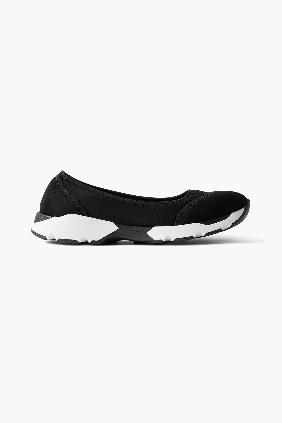staud - gino paneled neoprene ballet flats - black - eu 41