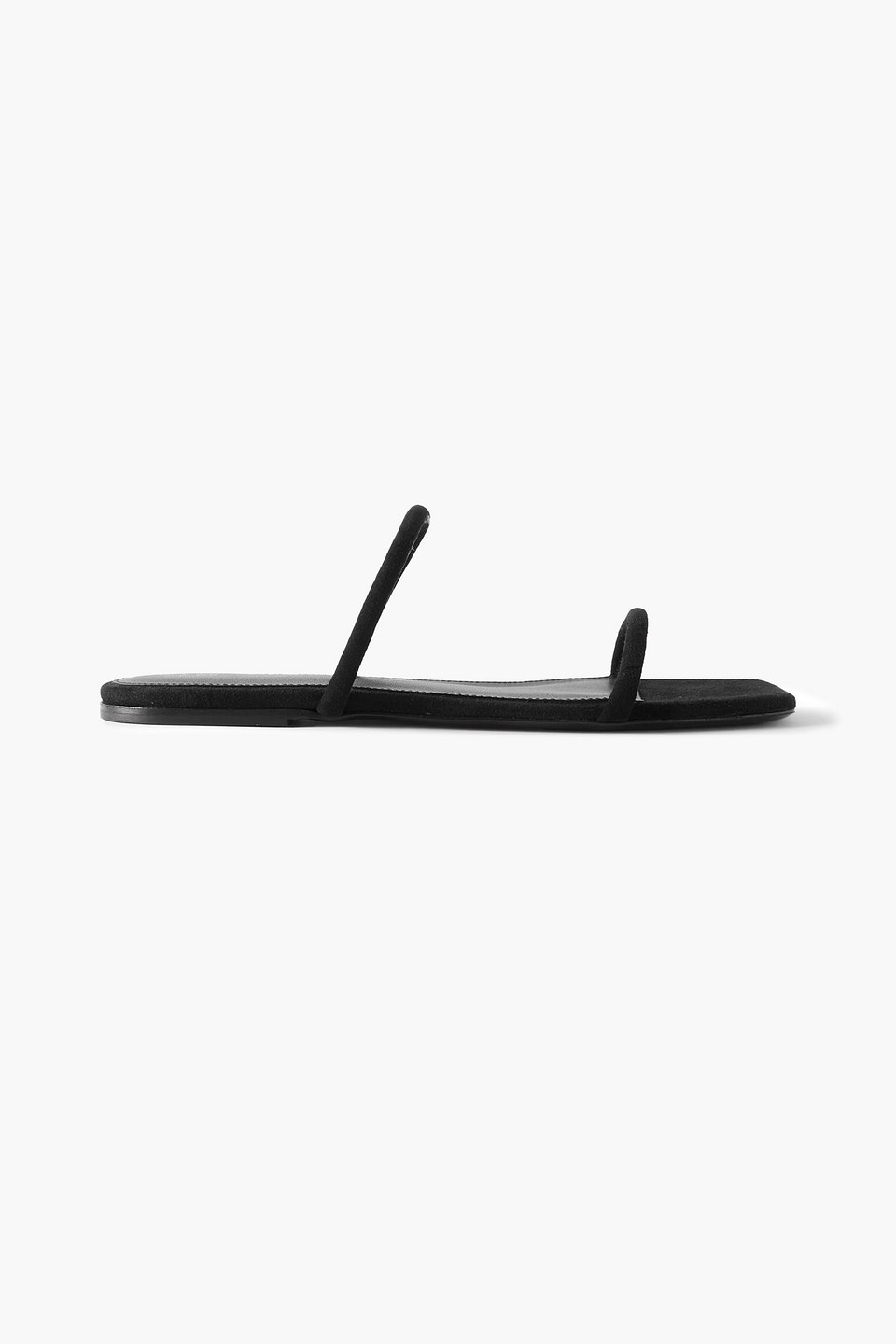 toteme - the minimalist suede slides - black - eu 42