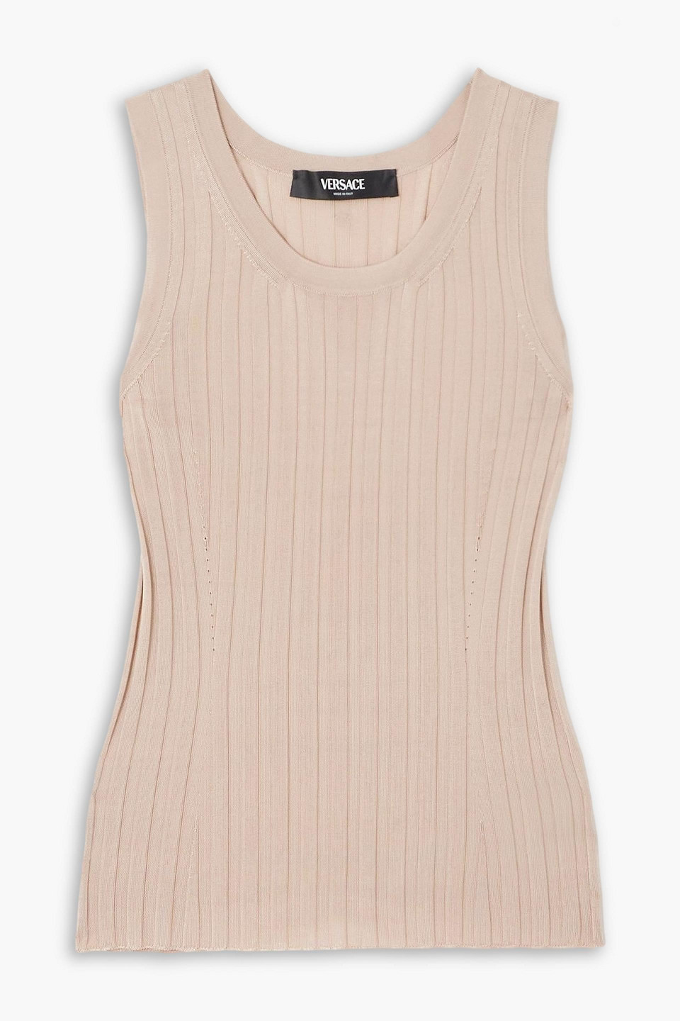 versace - ribbed-knit tank - neutral - it 44
