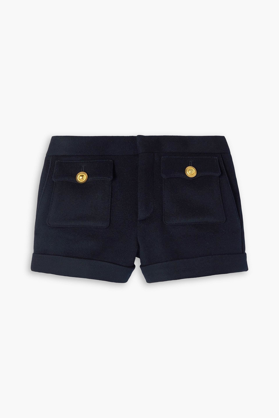 Tom Ford Embellished Felt Shorts In Blue