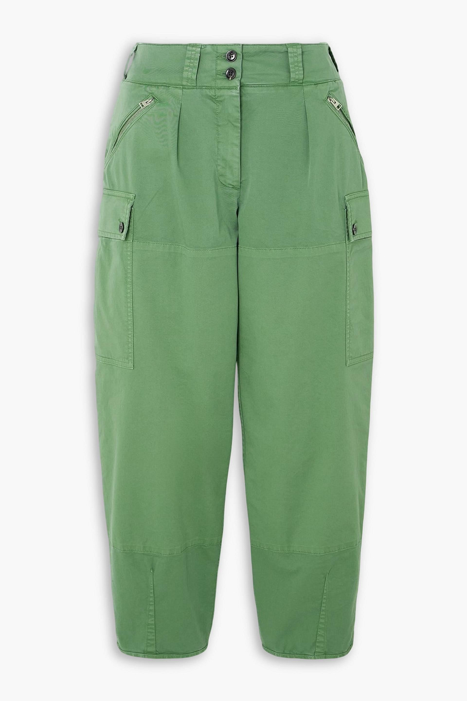 tom ford - stretch-cotton twill tapered cargo pants - green - it 42