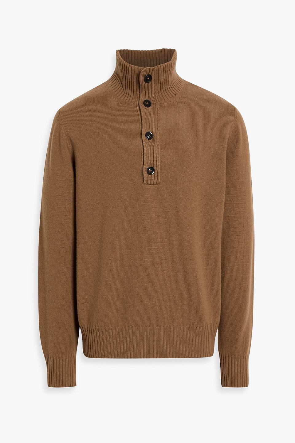 tom ford - wool and cashmere-blend polo sweater - brown - it 50